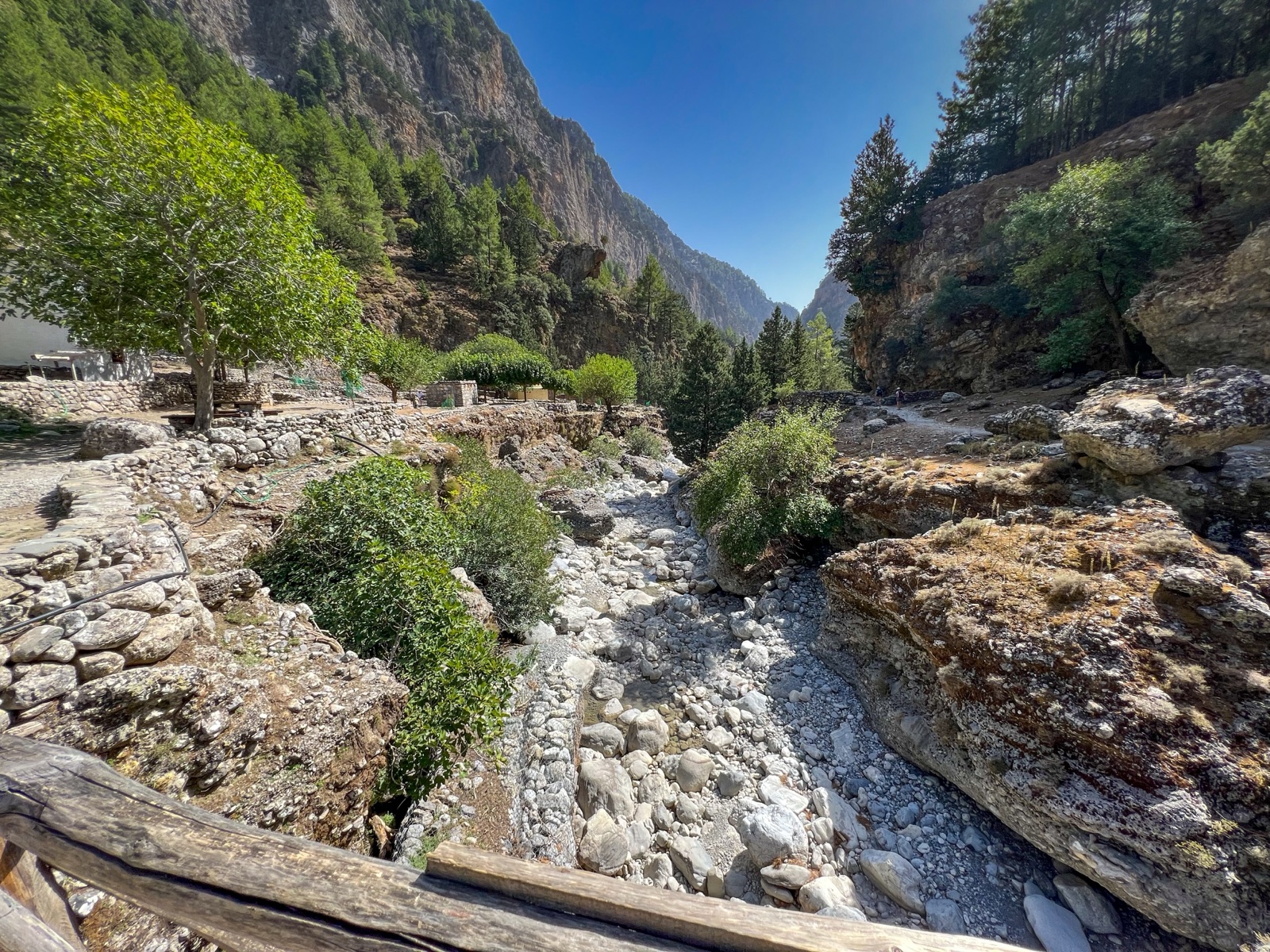 The abandoned village of Samaria in the gorge
