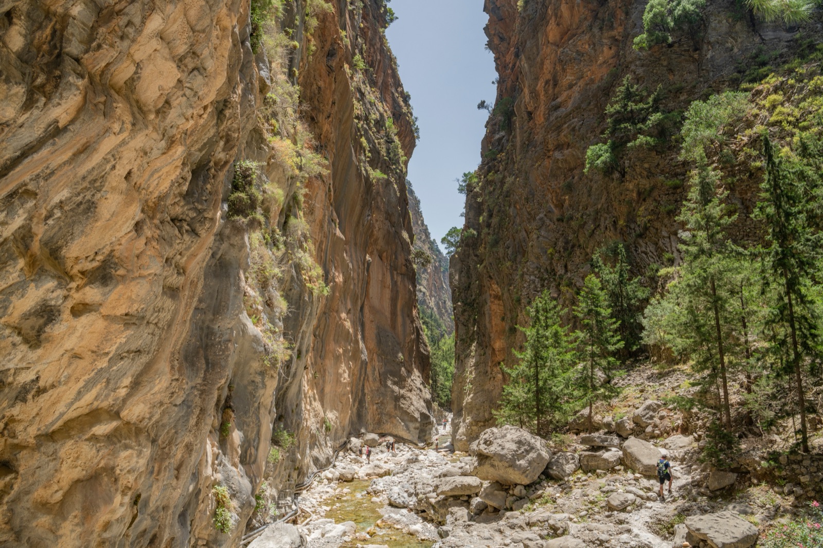 The Iron Gates, the narrowest point of the Samaria Gorge